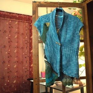 Anthropologie- Wool Knit Shawl Collar Cardigan